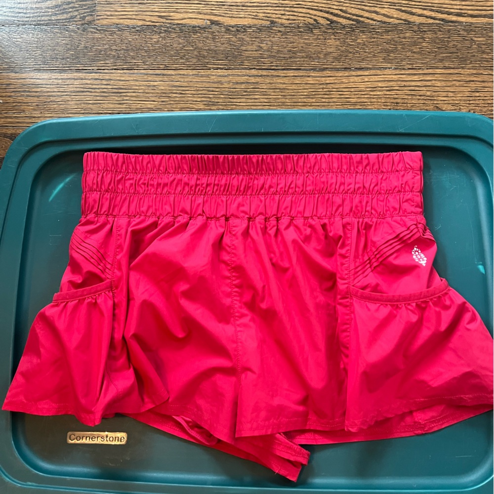 Free People Get Your Flirt On shorts red size medium-used like new
